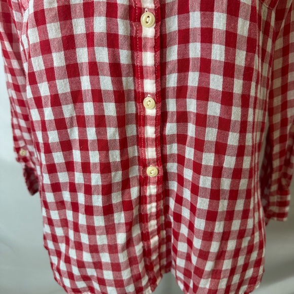 Ralph Lauren Denim and Supply Red/White Gingham long sleeve 💯 cotton Size L - Picture 7 of 13